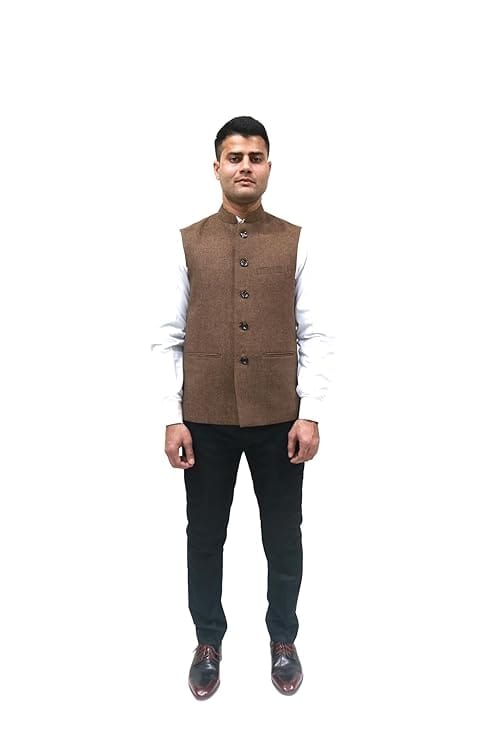 Exclusive Men Adam In Style - Luxe Jacquard Nehru Waist Coat/Formal/Party/Wedding/Engagement Wea