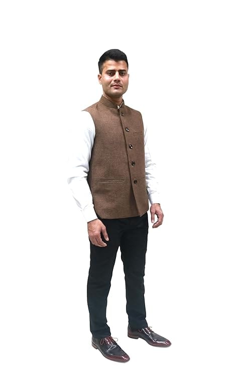 Exclusive Men Adam In Style - Luxe Jacquard Nehru Waist Coat/Formal/Party/Wedding/Engagement Wea