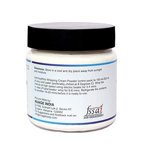 foodfrillz Whipping Cream Powder - All-purpose/Vanilla (100 g) + Rainbow Sprinkles (50 g) + Chocolate Strands Sprinkles (50 g) Pack of 3