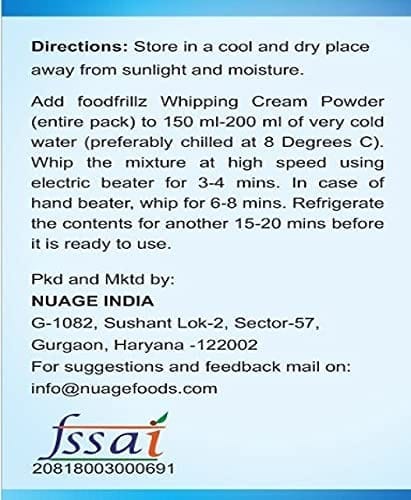 foodfrillz Whipping Cream Powder - All Purpose Vanilla (200 g) + Rainbow Strands (50 g) + Chocolate Strands Sprinkles (50 g)