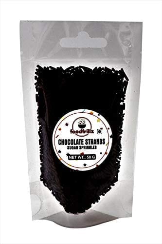 foodfrillz Whipping Cream Powder - All Purpose Vanilla (200 g) + Rainbow Strands (50 g) + Chocolate Strands Sprinkles (50 g)
