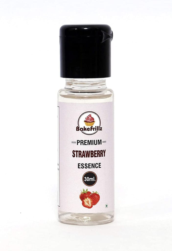 Bakefrillz Vanilla and Strawberry Food Flavor Essence Combo for Cake Baking, Ice Creams, Puddings, Cookies Making, 30 mlx2