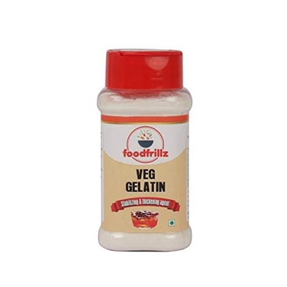 foodfrillz Veg Gelatin Powder, 90 g | for jelly Making Food Grade and Face Mask, Gelatin for Cooking/Baking for Jellies, Candies, Marshmallows, Cakes, Ice Cream, Desserts and Confections