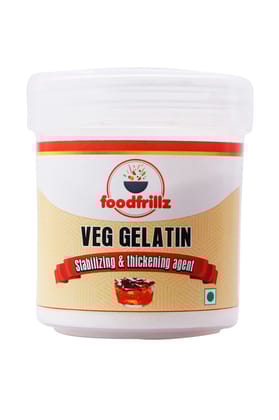 foodfrillz Veg Gelatin Powder, 25 g for Jelly Making Food Grade and Face Mask, Gelatin for Cooking Baking, Candies, Marshmallows, Cakes, Ice Cream Gelatin Powder for vegetarian jellies, puddings, thickening and stabilizing agent foodfrillz Veg Gelatin Powder, 25 g for Jelly Making Food Grade and Face Mask, Gelatin for Cooking Baking, Candies, Marshmallows, Cakes, Ice Cream Gelatin Powder for vegetarian jellies, puddings, thickening and stabilizing agent