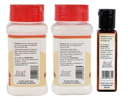 foodfrillz Cocoa Powder | Baking Powder | Baking Soda | Vanilla Essence