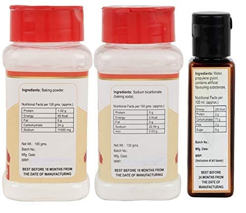 foodfrillz Cocoa Powder | Baking Powder | Baking Soda | Vanilla Essence