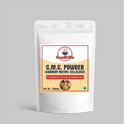 foodfrillz CMC Carboxy Methyl Cellulose Powder | Raising Ingredient Powder | Food Grade | Soft, Smooth and Creamy | Instant Cake Premixes, Ice Creams - 100 g