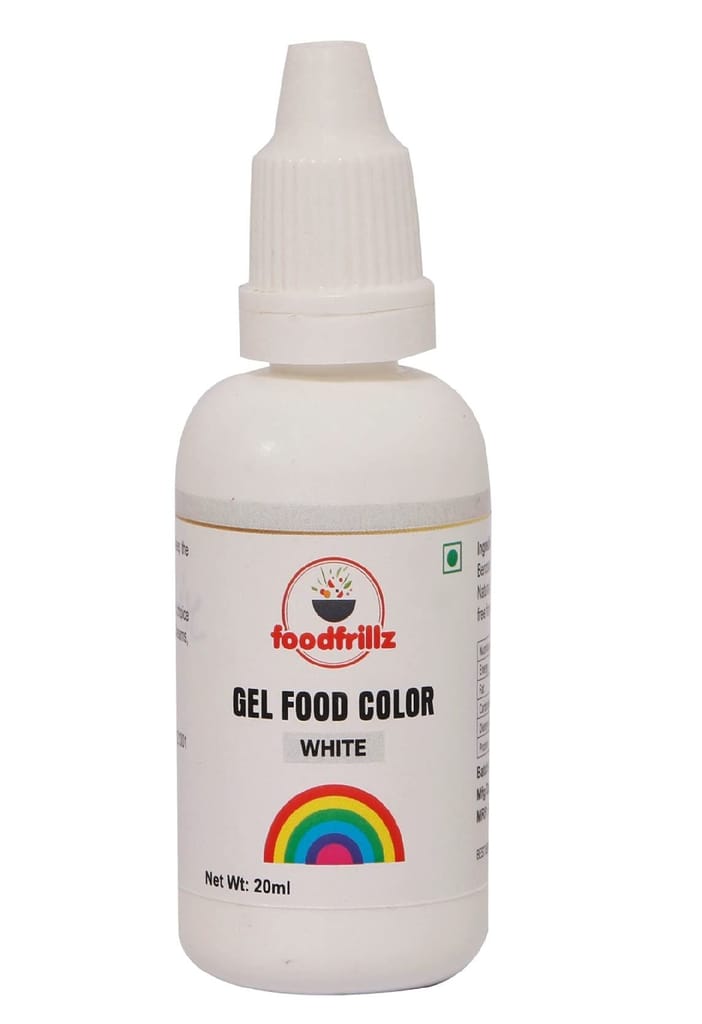 foodfrillz Black & White Food Gel Color Pack of 2 (20 ml each) Finest colour for Cake,cookies,Ice Creams,Sweets