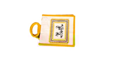  **Title:** Handcrafted Cotton Tote Bag with Warli Painting