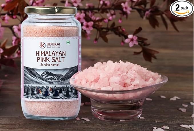 Udukai Premium Himalyan Pink Salt  | Sendha Namak | Packed in premium Glass Jar| Nutrients and Minerals Rich | Chef special Gourmet Grade from Himalayas