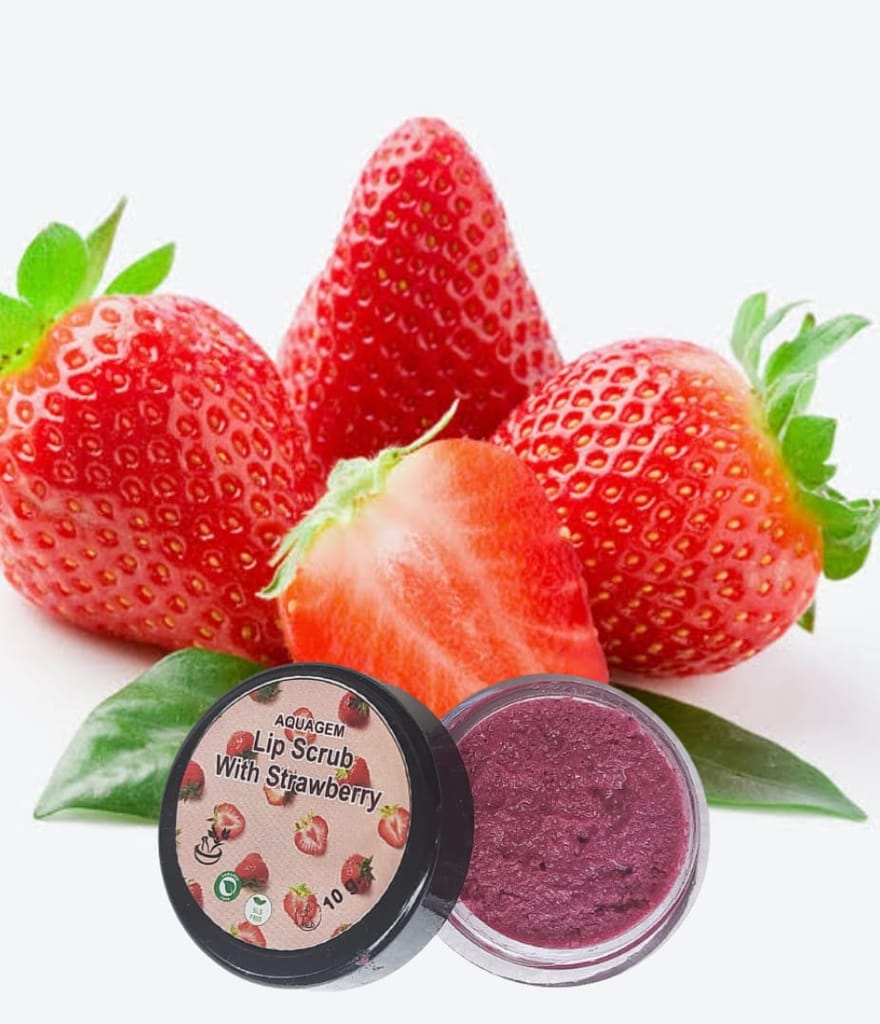 Aquagem skincare "All Natural Strawberry Lip Scrub"