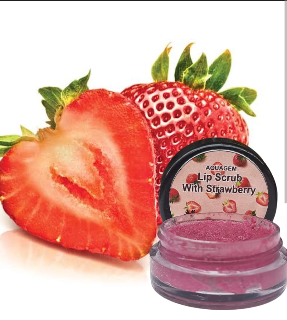 Aquagem skincare "All Natural Strawberry Lip Scrub"