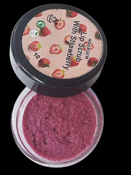 Aquagem skincare "All Natural Strawberry Lip Scrub"