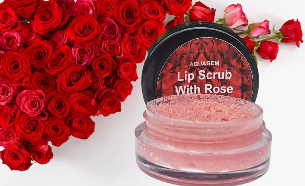 Aquagem skincare "All Natural Rose Lip Scrub"