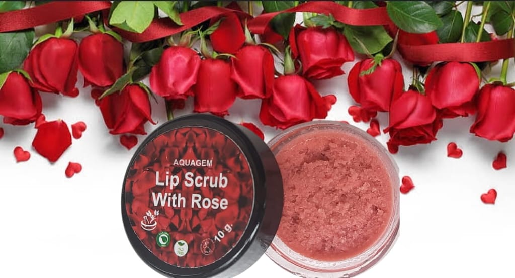 Aquagem skincare "All Natural Rose Lip Scrub"