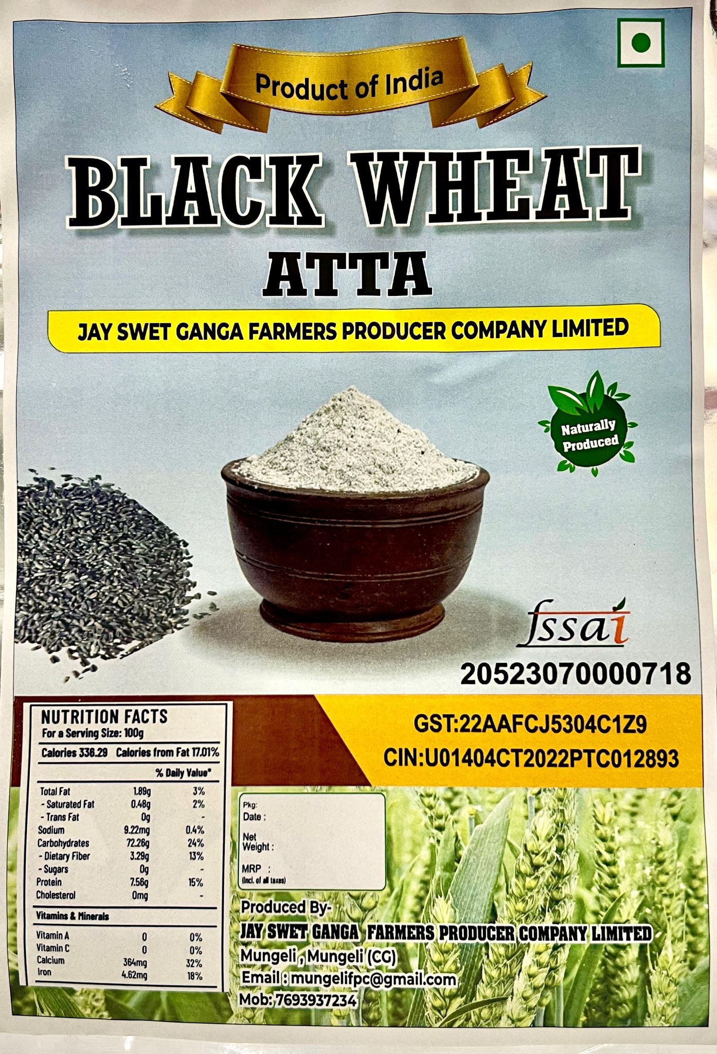 Black Wheat Atta