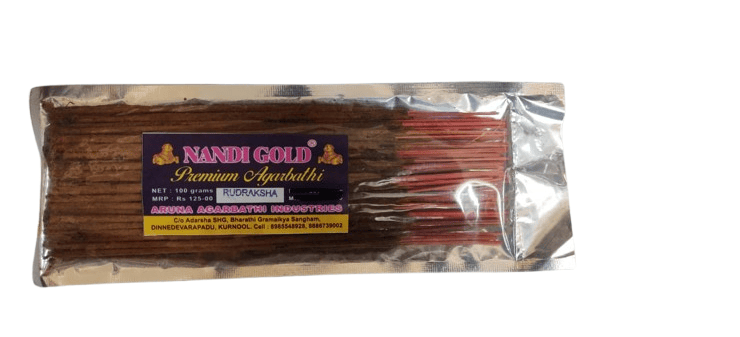 "Nandi Gold Premium Agarbathi 100g Each Pack" Pack Of 3 Flavours In Pack Rudraksha,Chandan,And Rose