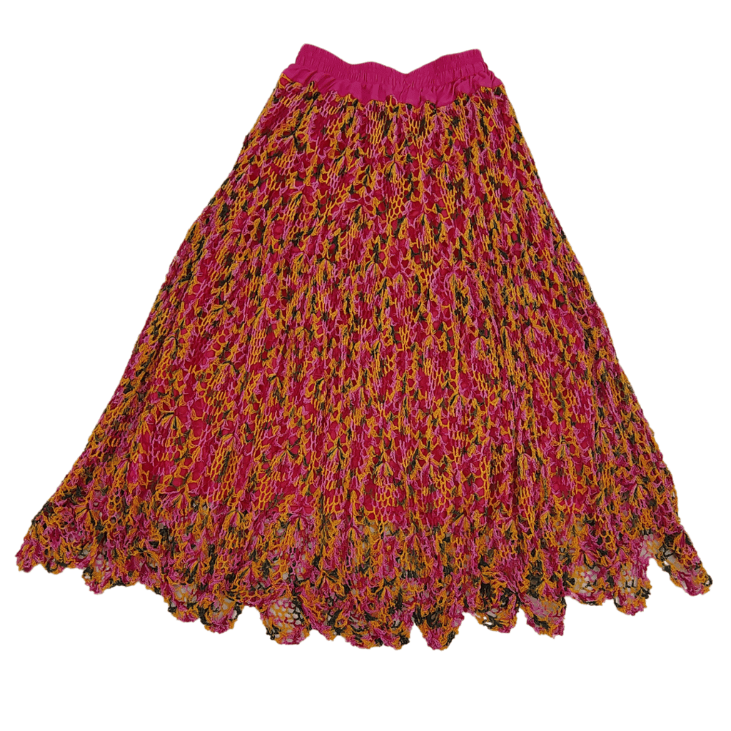 Women's Multicolor Crochet Long Skirt