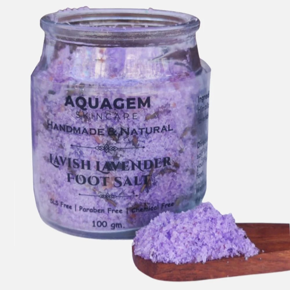  AQUAGEM Handmade & Natural Javish Lavender Foot Salt