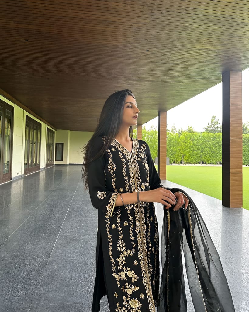 Ready to wear indian Black salwar kameez Dupatta for women anarkali cotton designer pakistani dresses Festival 3 piece