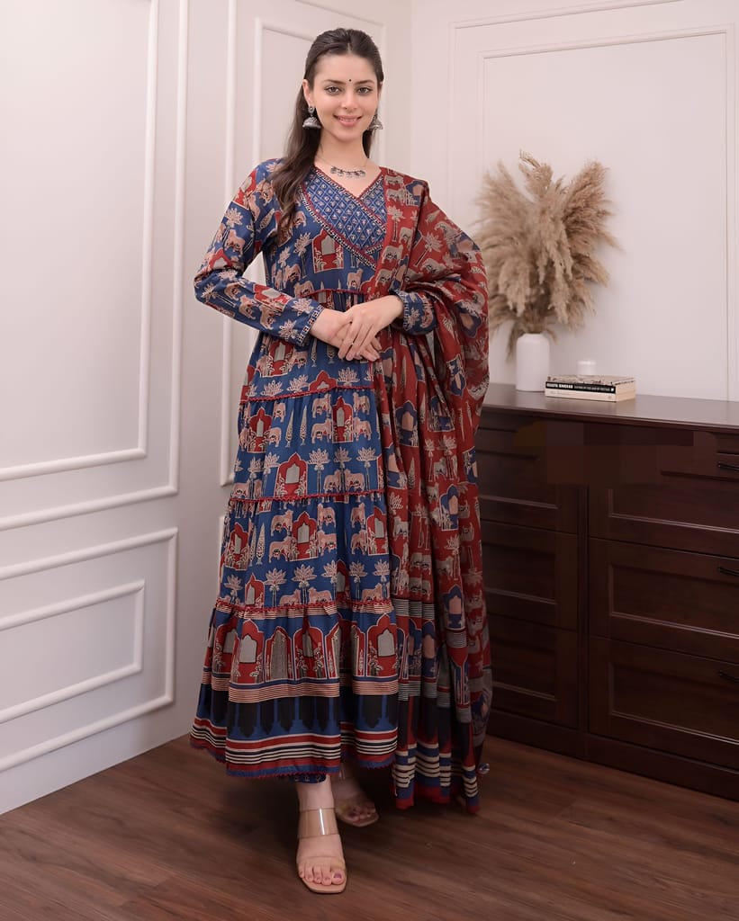 Anarkali Ready to wear indian salwar kameez Dupatta for women cotton designer pakistani dresses Festival 3 piece