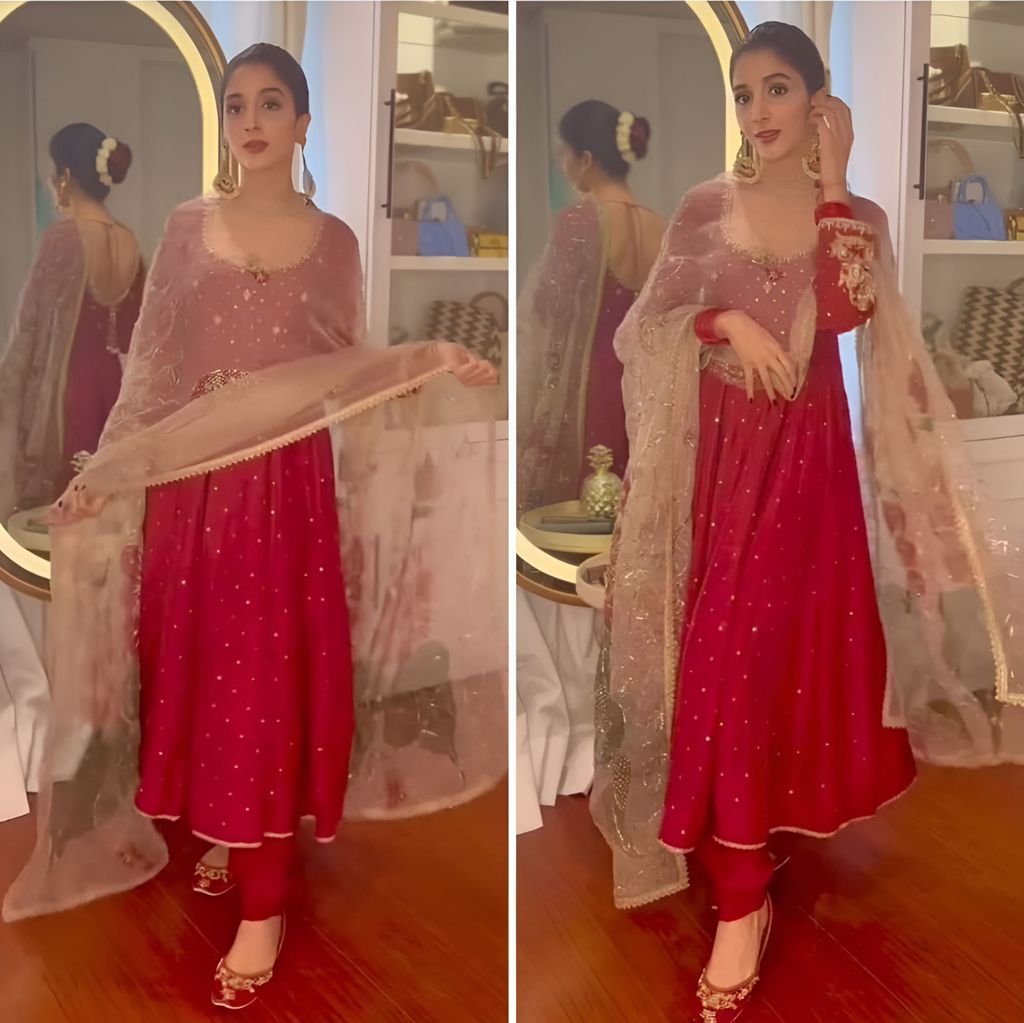 Red Ready to wear indian salwar kameez Dupatta for women anarkali cotton designer pakistani dresses Festival 3 piece