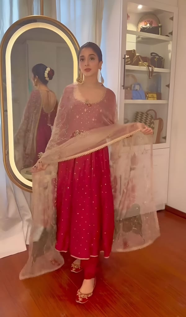 Red Ready to wear indian salwar kameez Dupatta for women anarkali cotton designer pakistani dresses Festival 3 piece