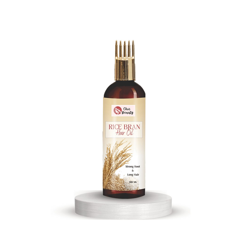 Chic Beauty Rice Bran Hair oil  with comb applicator 100ML for Strong Root and Long Hair