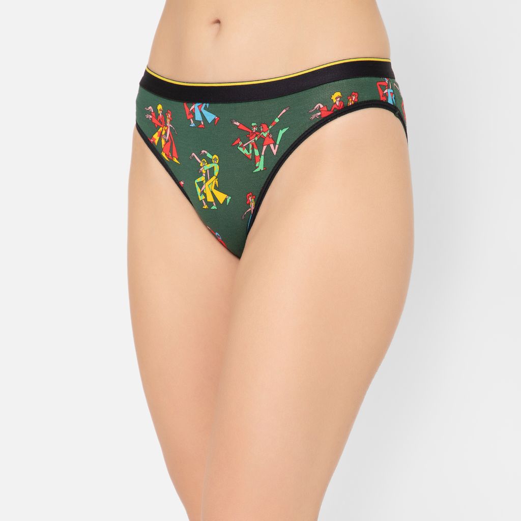 Bummer Women's Printed Micro Modal Bikinis Panties | Soft & Breathable Underwear - Disco82