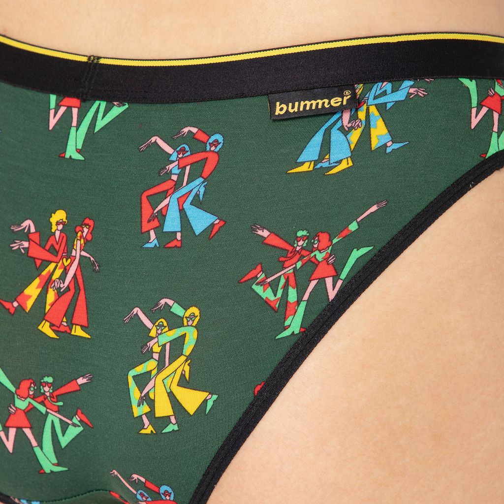Bummer Women's Printed Micro Modal Bikinis Panties | Soft & Breathable Underwear - Disco82