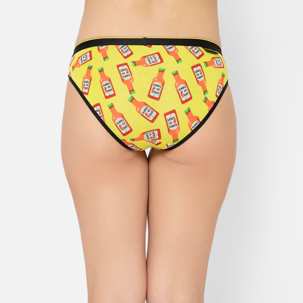 Bummer Women's Printed Micro Modal Bikinis Panties | Soft & Breathable Underwear - Hot Stuff