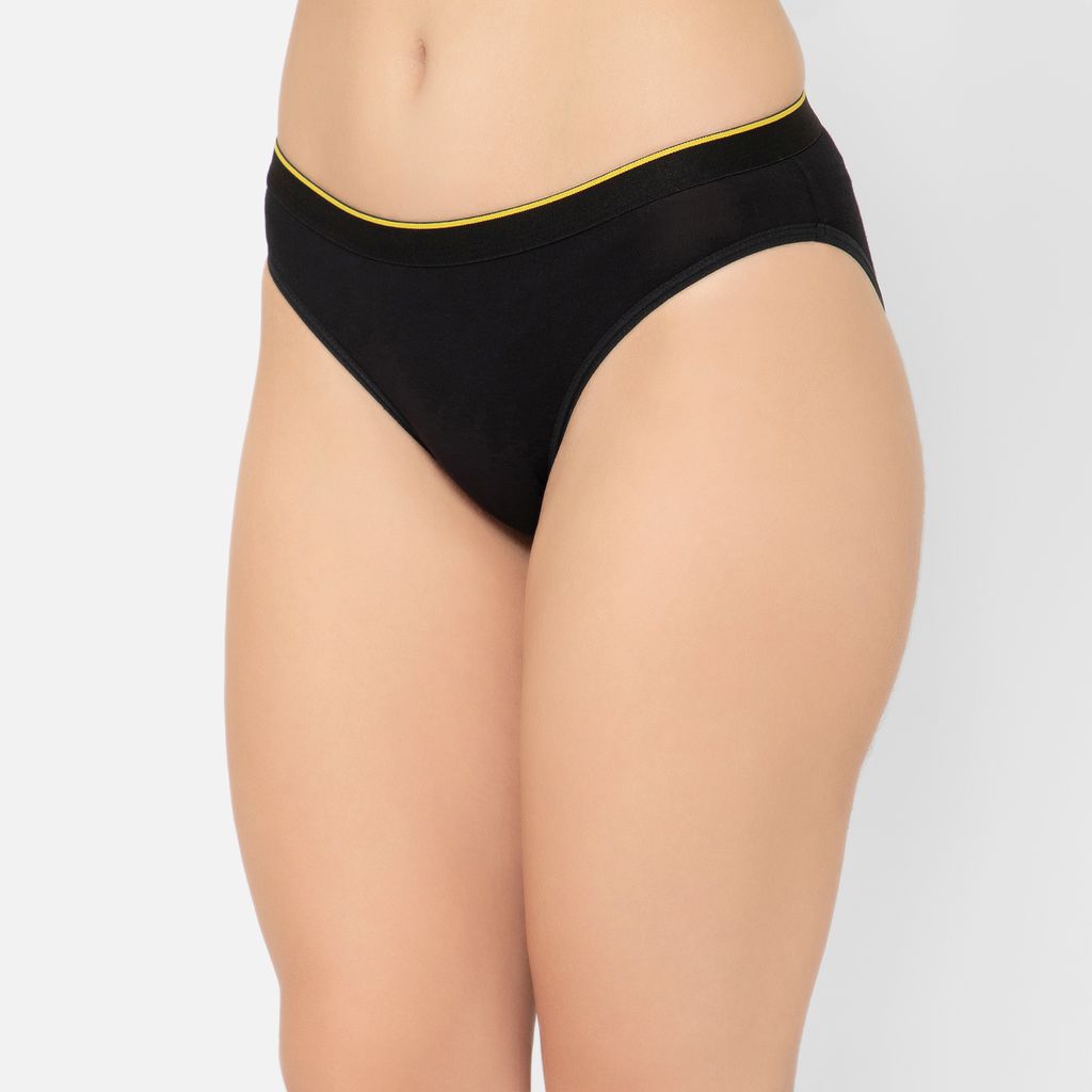 Bummer Women's Solid Micro Modal Bikinis Panties | Soft & Breathable Underwear - Nox