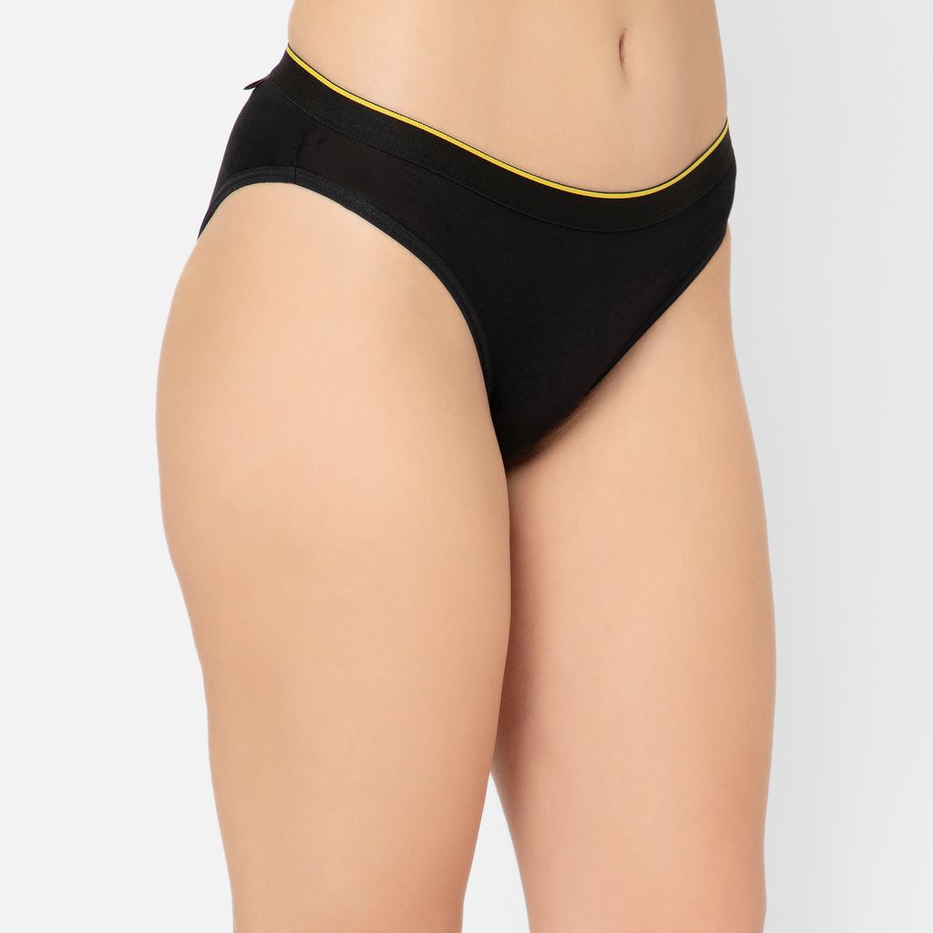 Bummer Women's Solid Micro Modal Bikinis Panties | Soft & Breathable Underwear - Nox