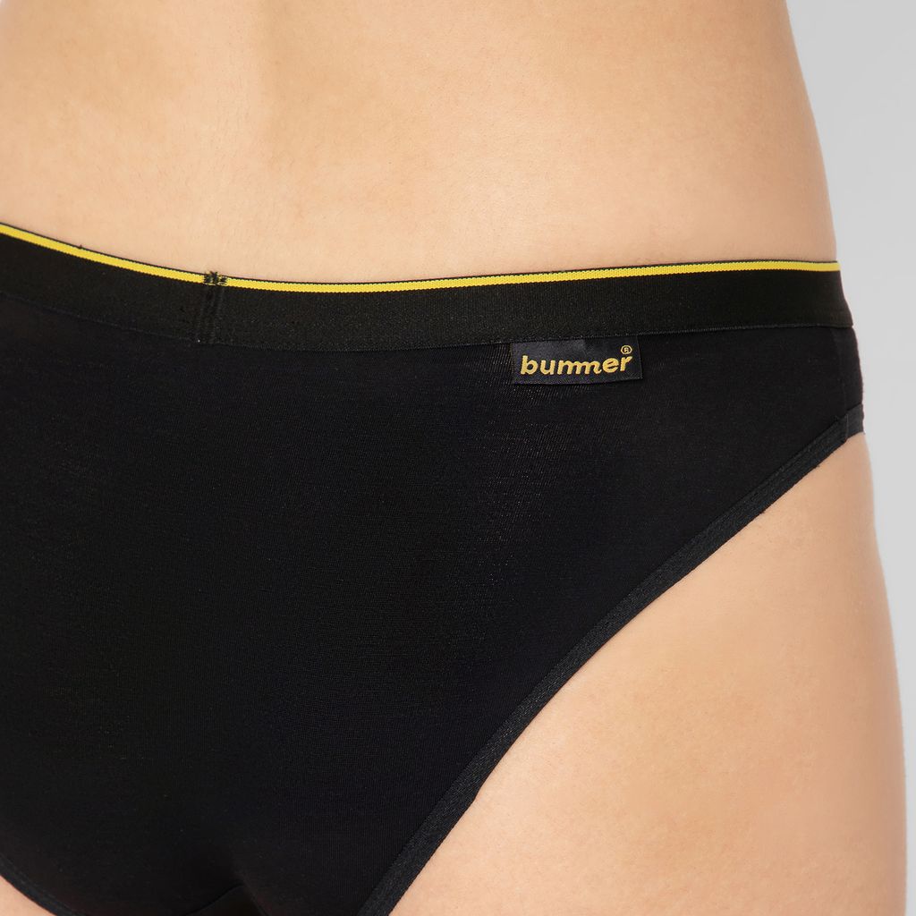 Bummer Women's Solid Micro Modal Bikinis Panties | Soft & Breathable Underwear - Nox
