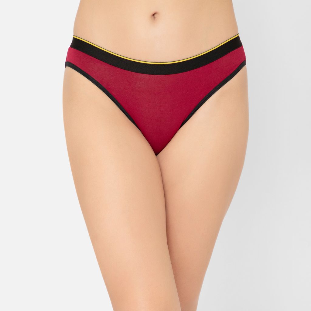 Bummer Women's Solid Micro Modal Bikinis Panties | Soft & Breathable Underwear - Gelada