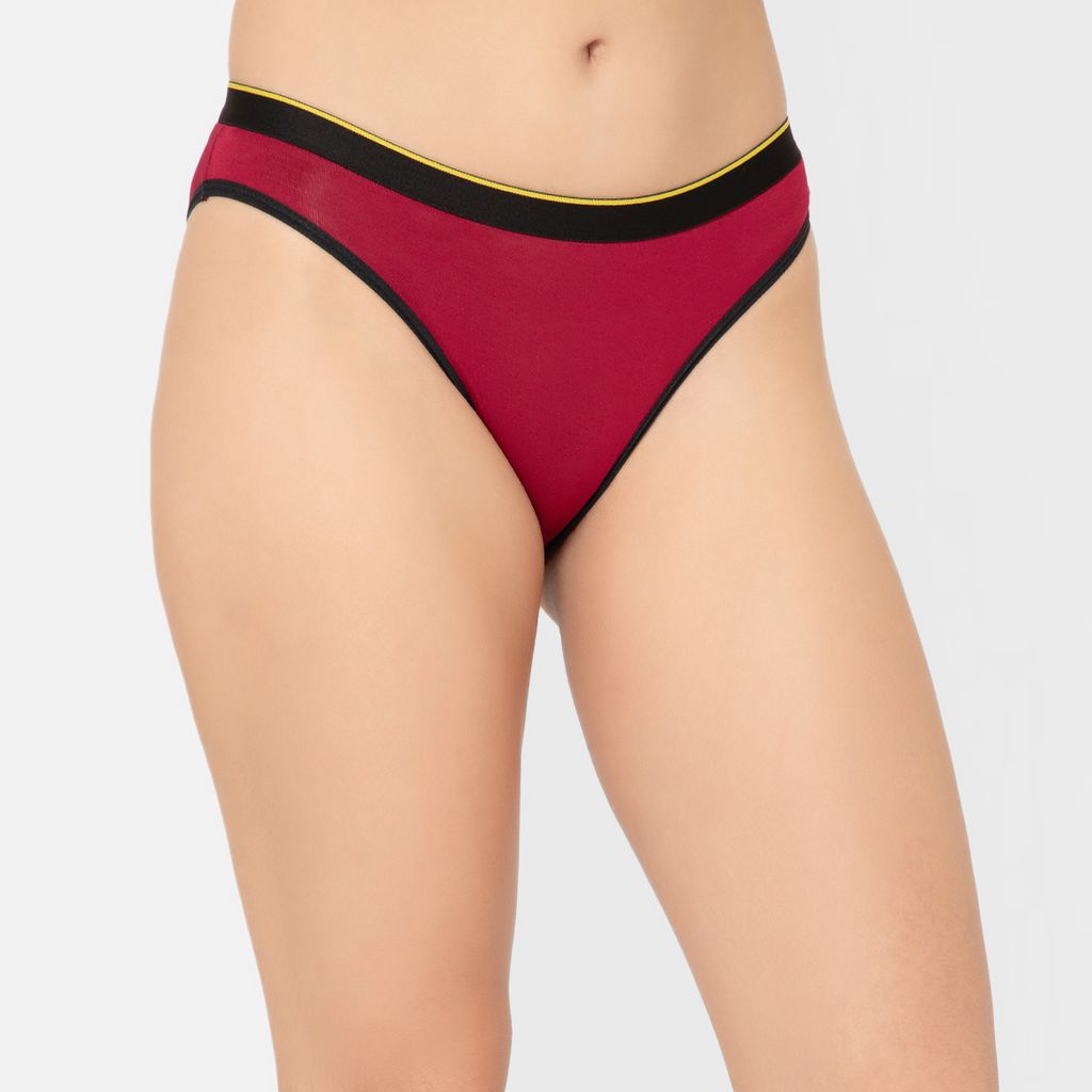Bummer Women's Solid Micro Modal Bikinis Panties | Soft & Breathable Underwear - Gelada