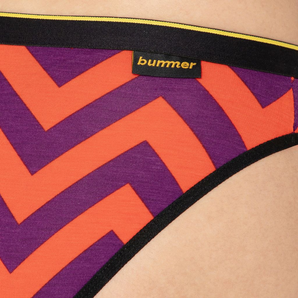 Bummer Women's Printed Micro Modal Bikinis Panties | Soft & Breathable Underwear - Chevron
