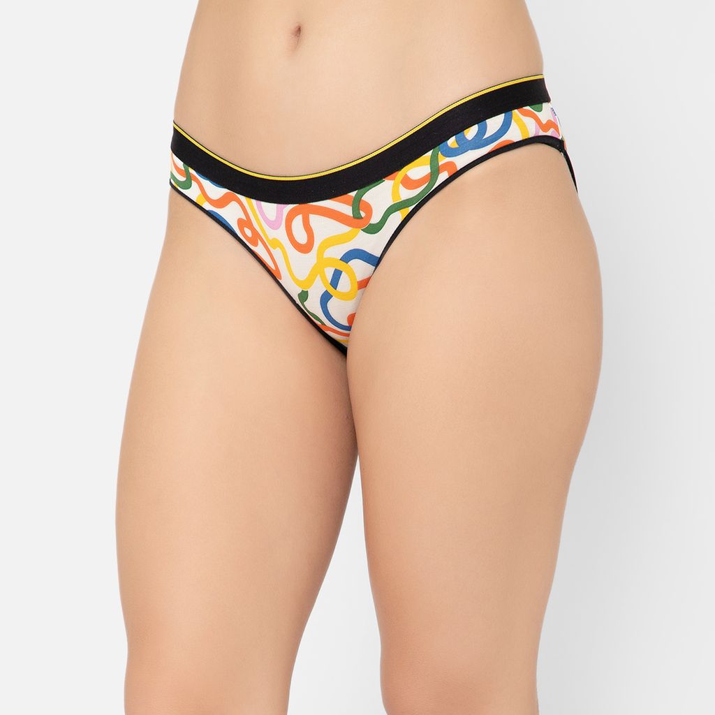 Bummer Women's Printed Micro Modal Bikinis Panties | Soft & Breathable Underwear - String Theory