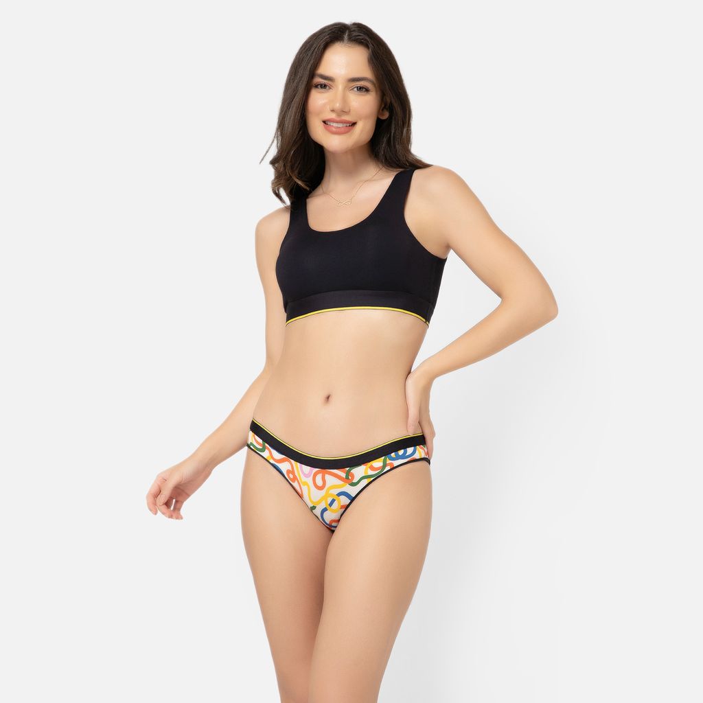 Bummer Women's Printed Micro Modal Bikinis Panties | Soft & Breathable Underwear - String Theory