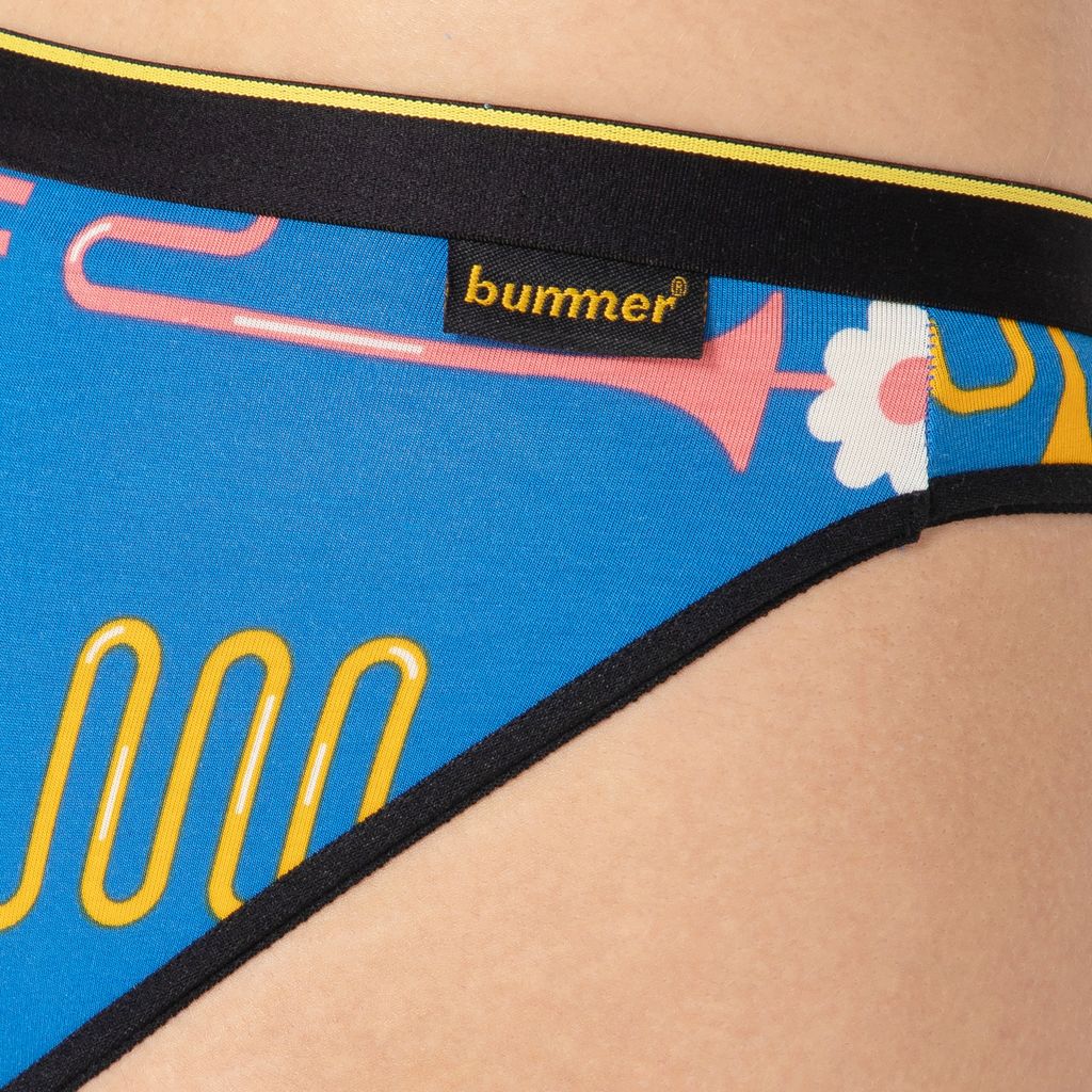 Bummer Women's Printed Micro Modal Bikinis Panties | Soft & Breathable Underwear - Dixie Blues