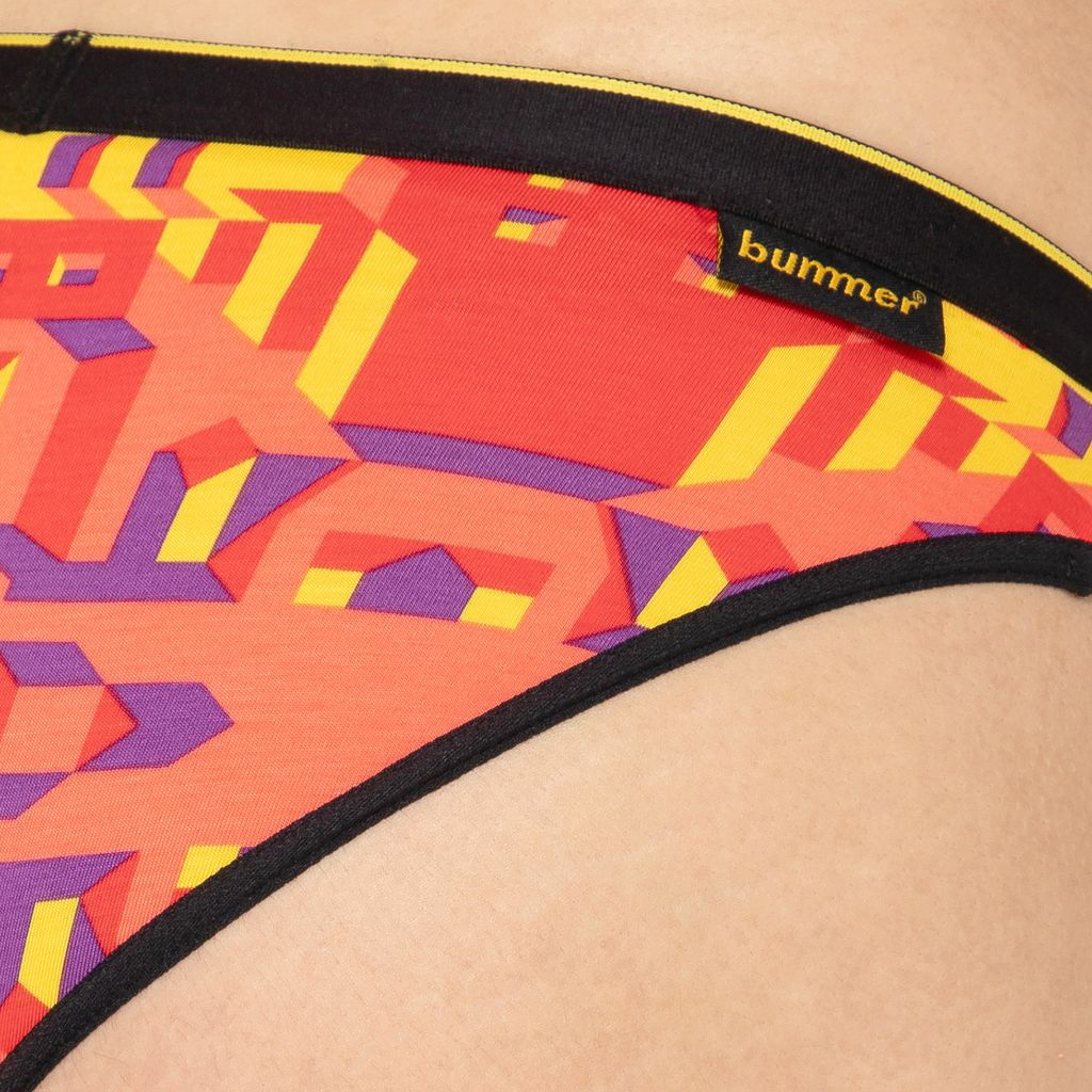Bummer Women's Printed Micro Modal Bikinis Panties | Soft & Breathable Underwear - Bricked