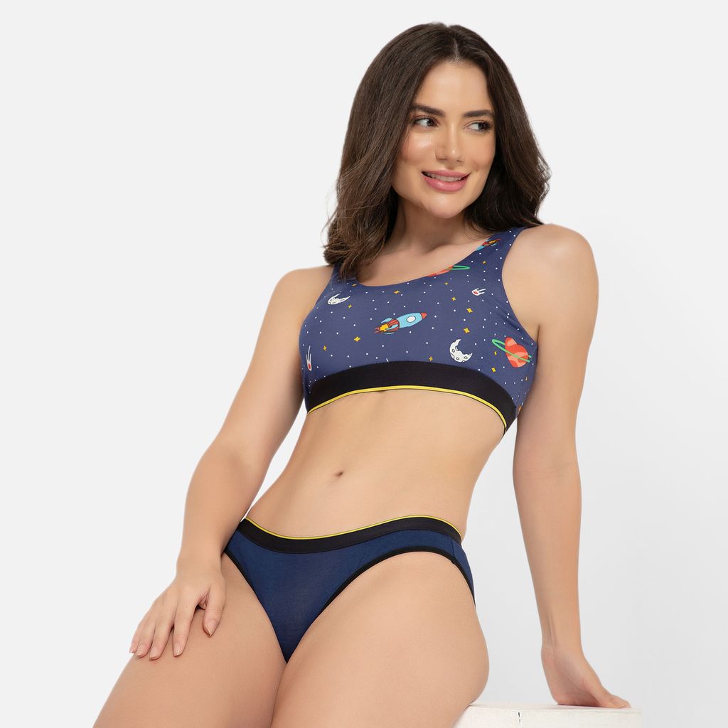 Bummer Women's Solid Micro Modal Bikinis Panties | Soft & Breathable Underwear - Galactic