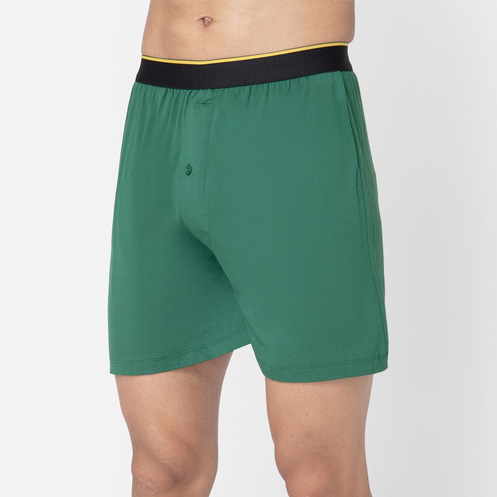 Bummer Men's Solid Micro Modal Boxers Underwear | Ultra Soft & Breathable - Palms