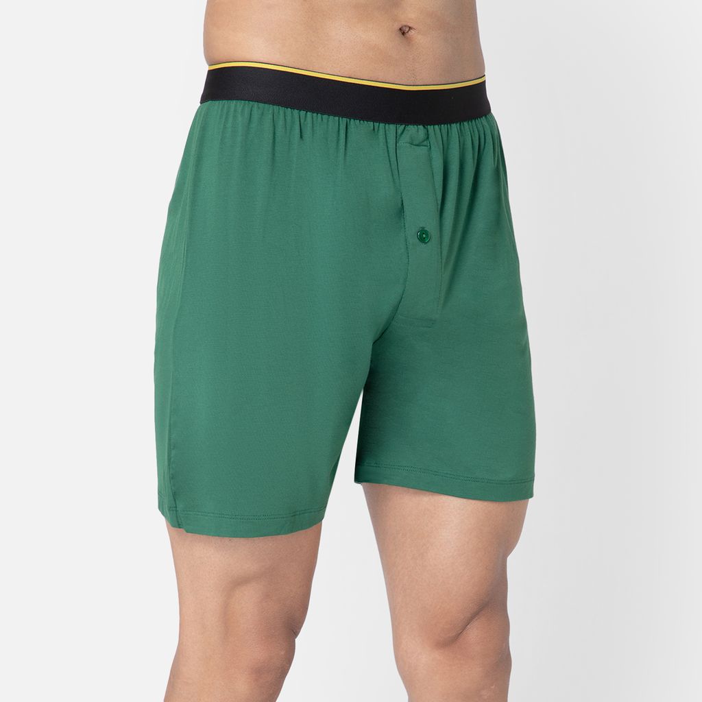 Bummer Men's Solid Micro Modal Boxers Underwear | Ultra Soft & Breathable - Palms
