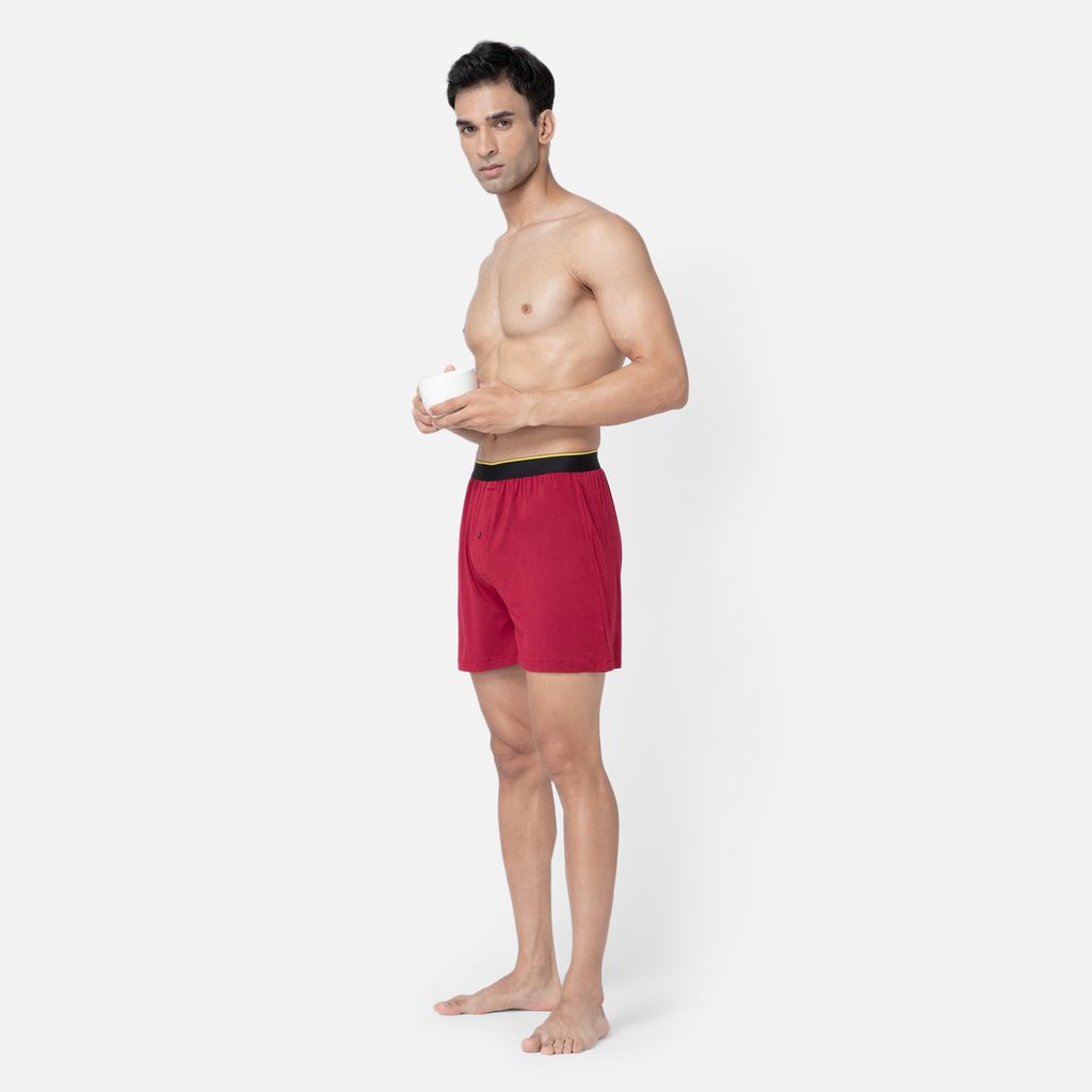 Bummer Men's Solid Micro Modal Boxers Underwear | Ultra Soft & Breathable - Gelada