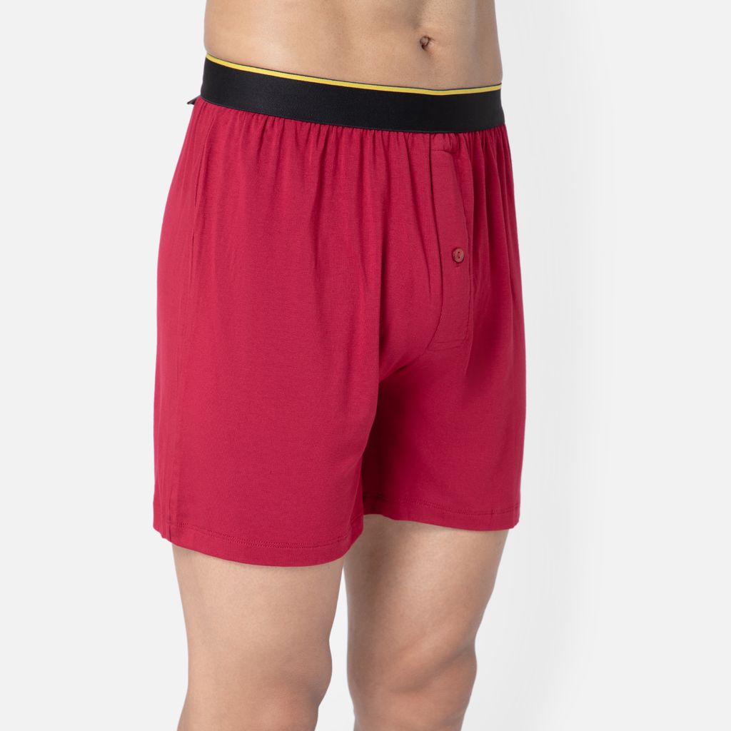 Bummer Men's Solid Micro Modal Boxers Underwear | Ultra Soft & Breathable - Gelada