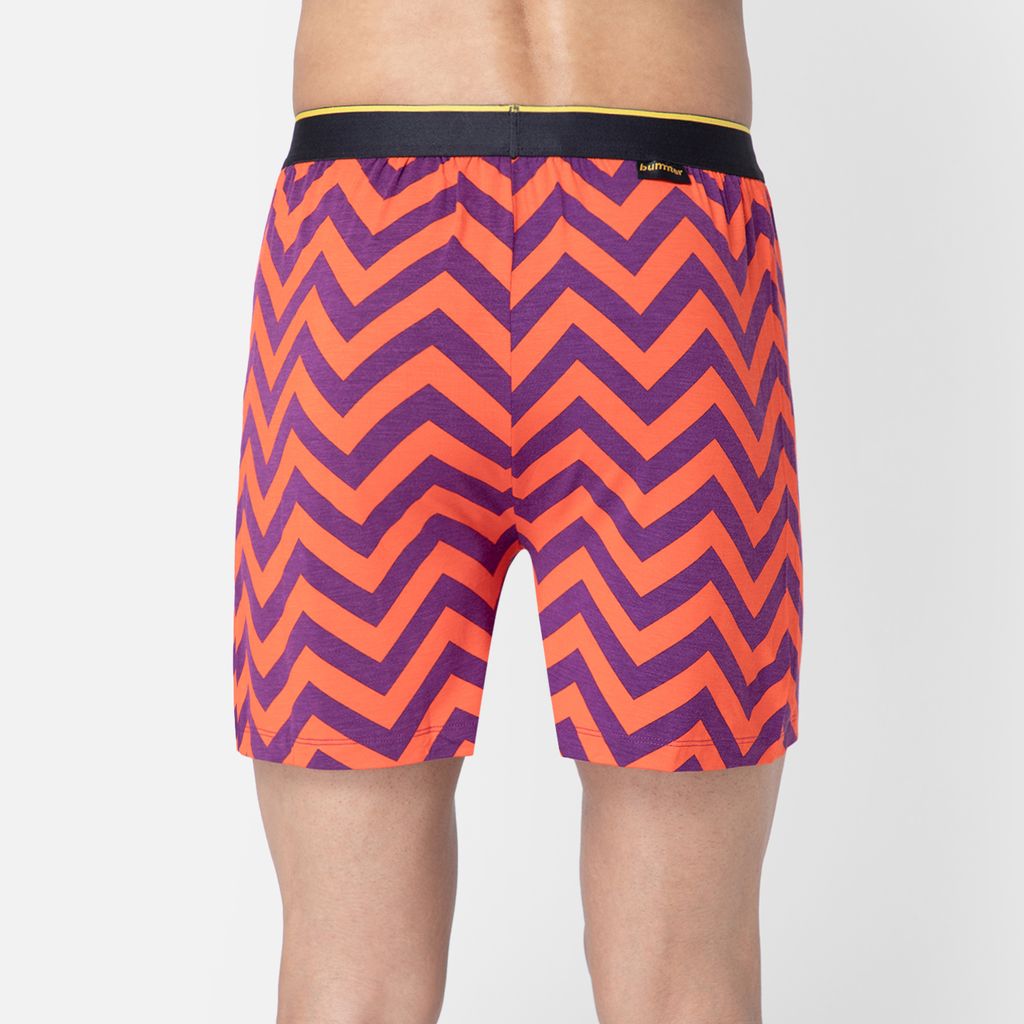 Bummer Men's Printed Micro Modal Boxers Underwear | Ultra Soft & Breathable - Chevron