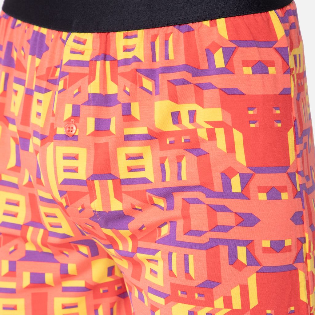 Bummer Men's Printed Micro Modal Boxers Underwear | Ultra Soft & Breathable - Bricked