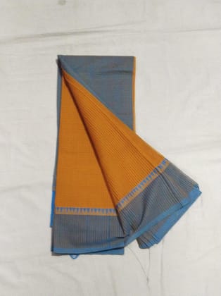  Pure Handloom Cotton Saree With Blouse Piece
