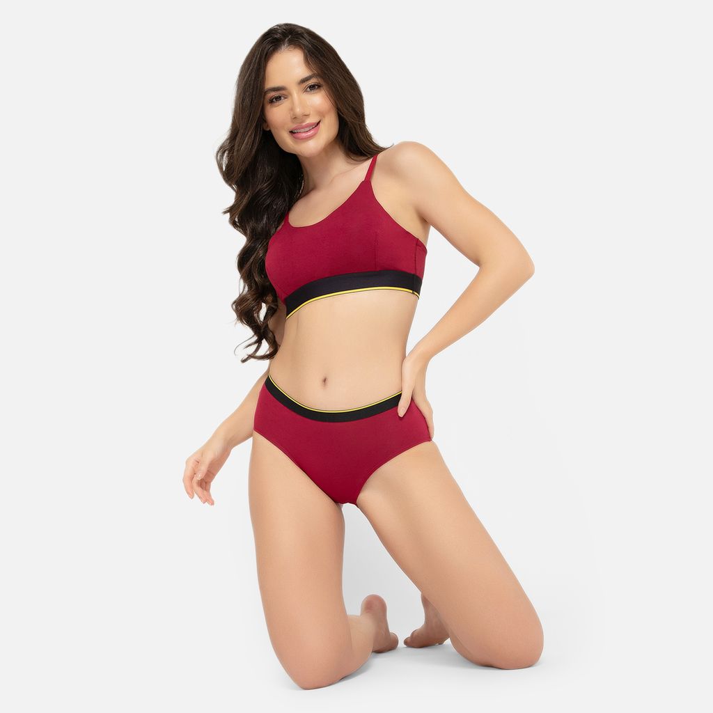 Bummer Women's Wirefree Non Padded Solid Bralette | Full Coverage Bra with Adjustable Straps - Gelada